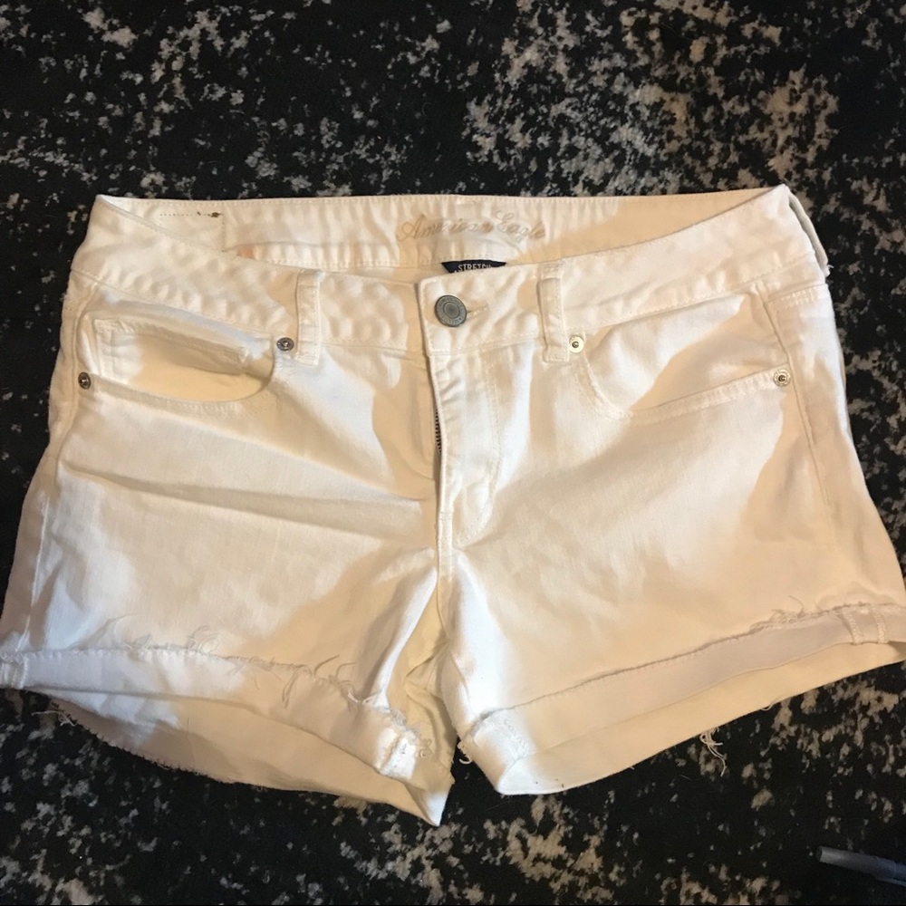 American Eagle White Jean Shorts